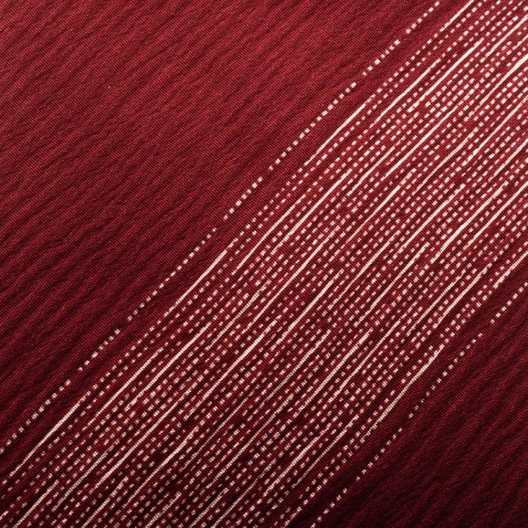 Pre Owned Giorgio Armani Red Contrast Striped Silk Tie