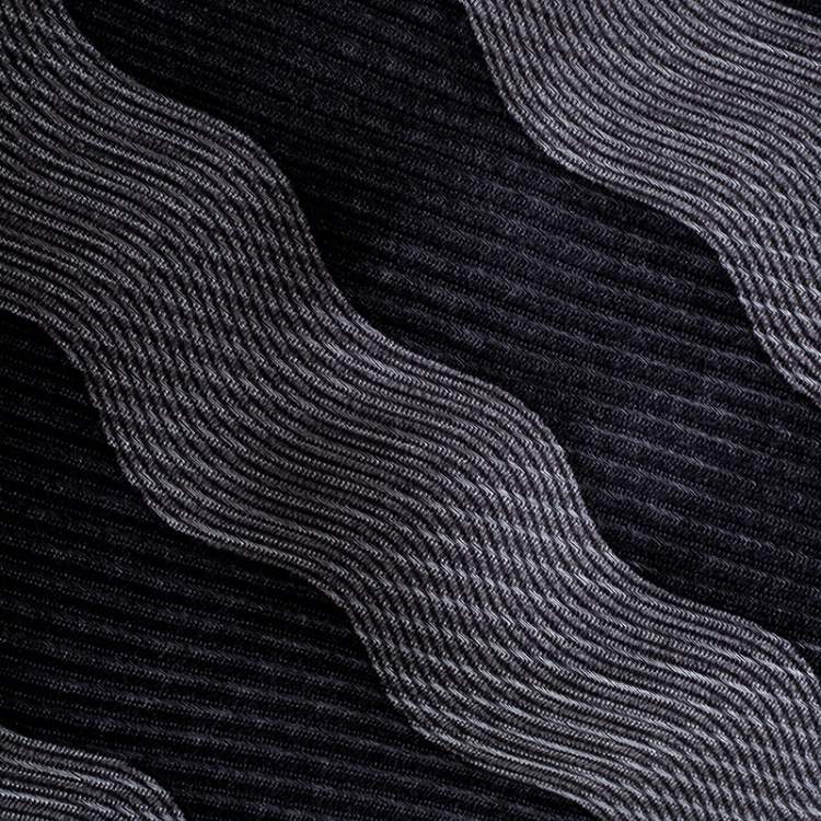 Pre Owned Giorgio Armani Grey Wave Pattern Silk Jacquard Traditional Tie