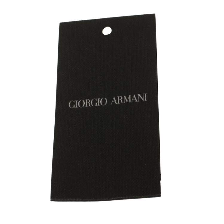 Pre Owned Giorgio Armani Grey Micro Rib Silk Tie