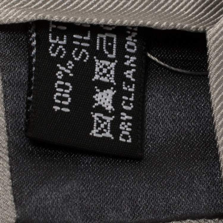 Pre Owned Giorgio Armani Grey Micro Rib Silk Tie