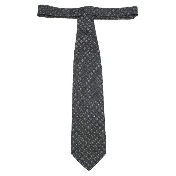 Pre Owned Giorgio Armani Green Silk Tie