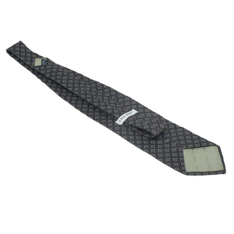 Pre Owned Giorgio Armani Green Silk Tie