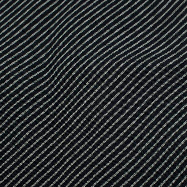 Pre Owned Giorgio Armani Beige and Black Striped Silk Tie