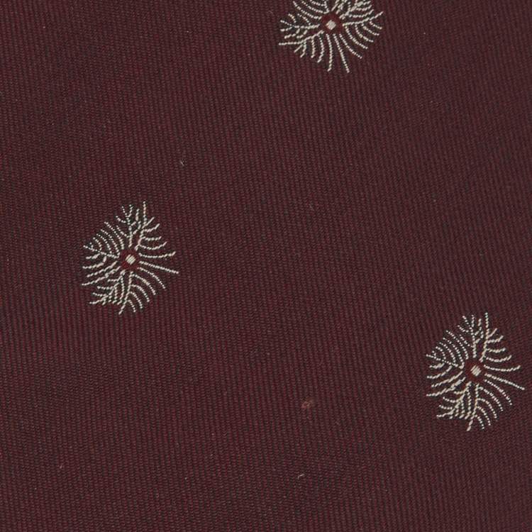 Pre Owned Giorgio Armani Burgundy Silk Jacquard Tie