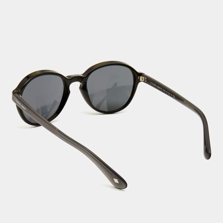 Pre Owned Giorgio Armani Black Oval Sunglasses