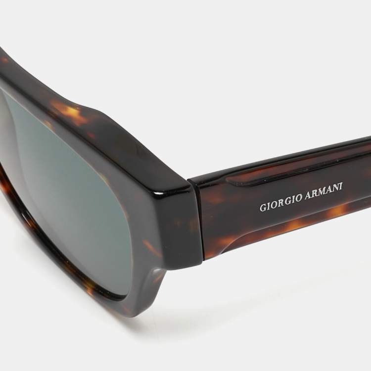 Pre Owned Giorgio Armani Green AR8147  Wayfarer Sunglasses