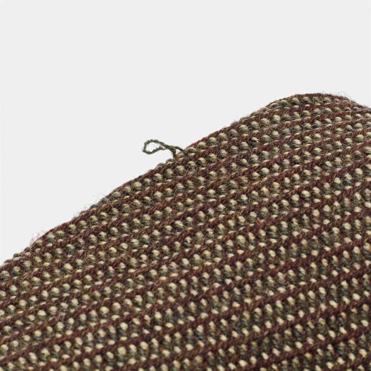 Pre Owned Giorgio Armani Vintage Brown Wool Knitted Traditional Tie