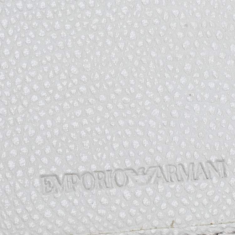Pre Owned Giorgio Armani Grey Leather Bifold Wallet