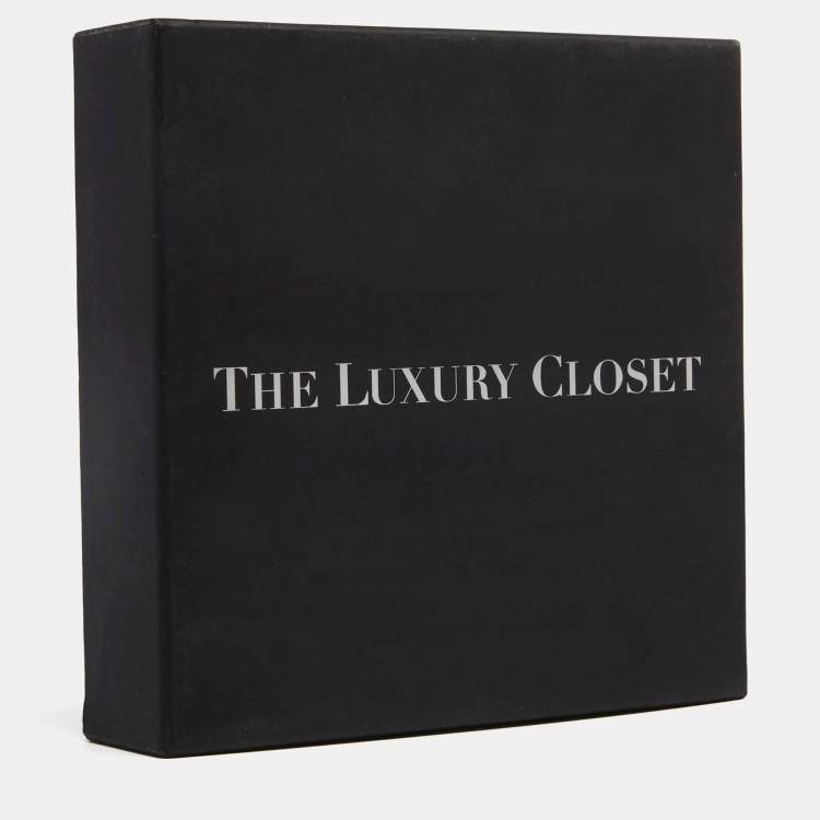 Pre Owned Giorgio Armani Black Leather Logo Bifold Wallet