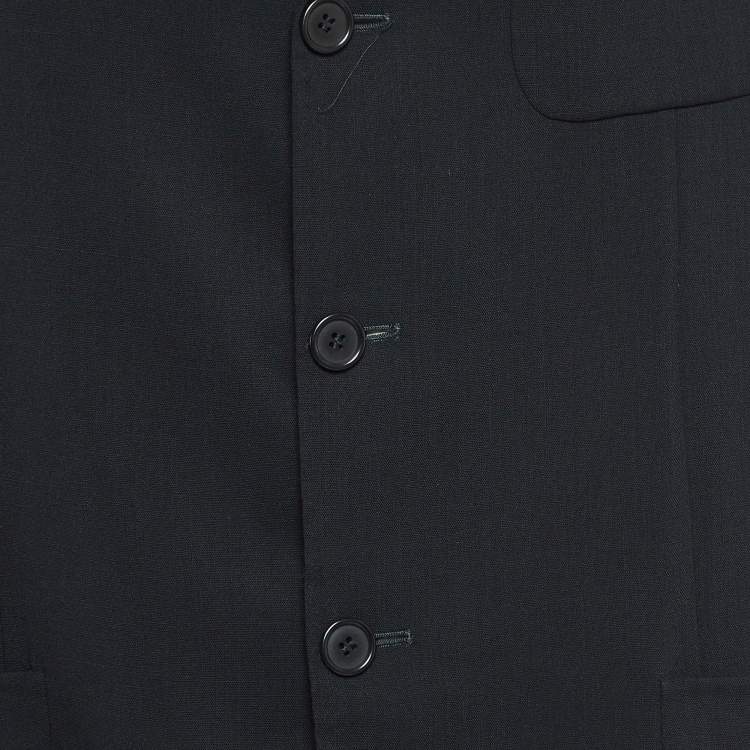 Pre Owned Giorgio Armani Vintage Black Wool Single Breasted Blazer M