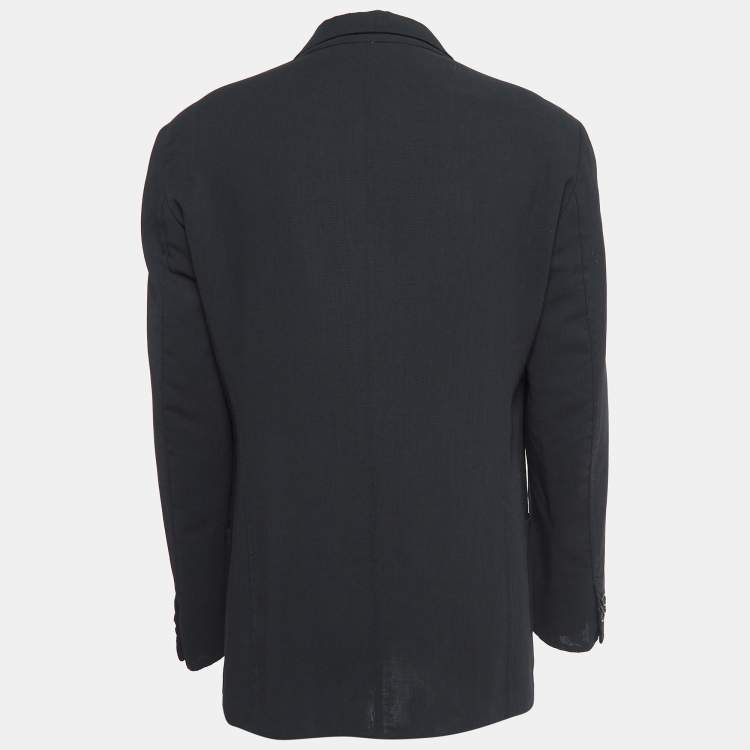Pre Owned Giorgio Armani Vintage Black Wool Single Breasted Blazer M