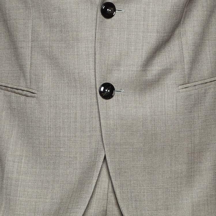 Pre Owned Giorgio Armani Grey Wool Soho Tailored Suit M