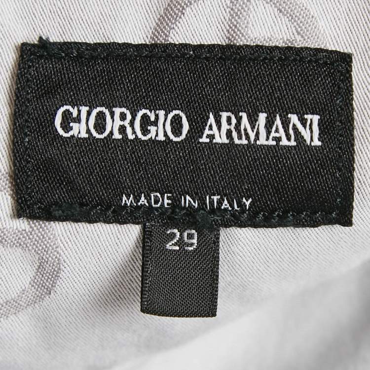 Pre Owned Giorgio Armani White Denim Jeans XS Waist 29"