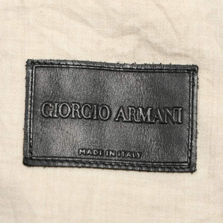 Pre Owned Giorgio Armani Dark Grey Virgin Wool Double Breasted Blazer S