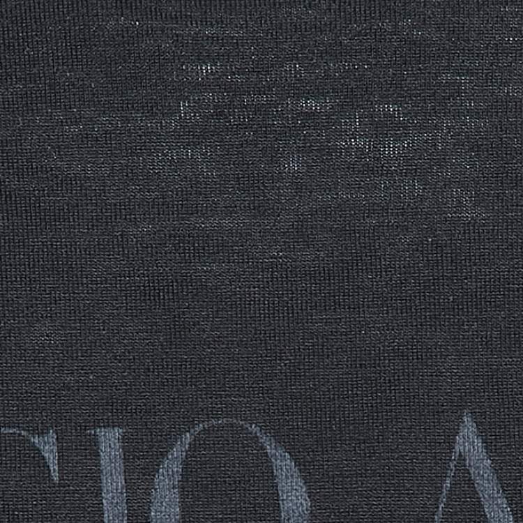 Pre Owned Giorgio Armani Black Cotton Round Neck T-Shirt XXL