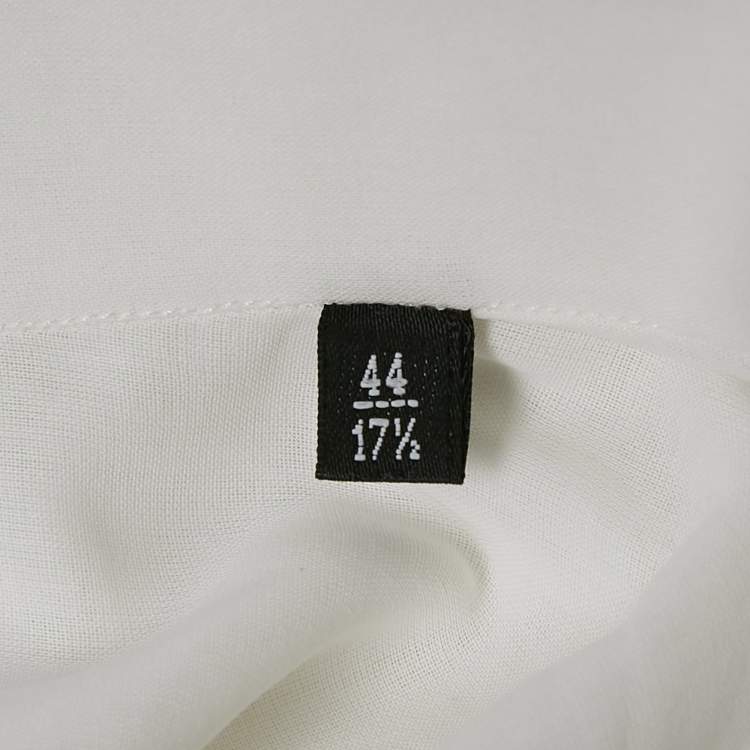 Pre Owned Giorgio Armani White Sheer Cotton Tuxedo Shirt XXXL 
