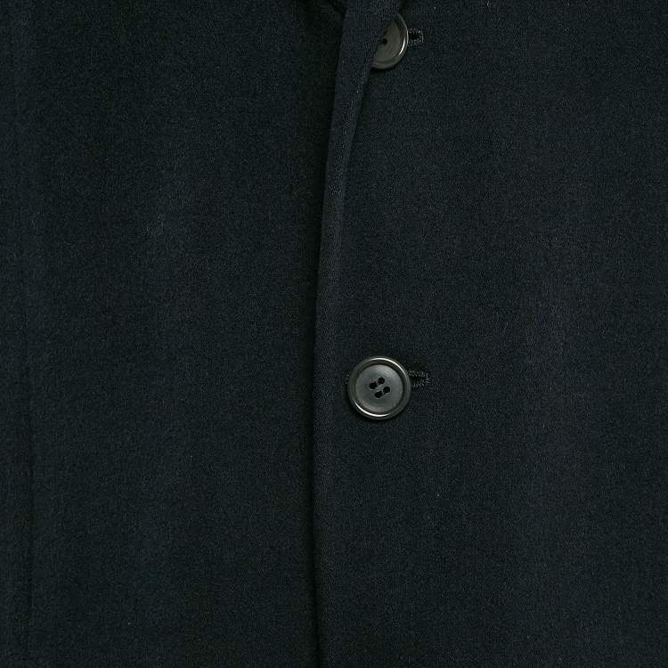 Pre Owned Giorgio Armani Black Cashmere Single Breasted Blazer L