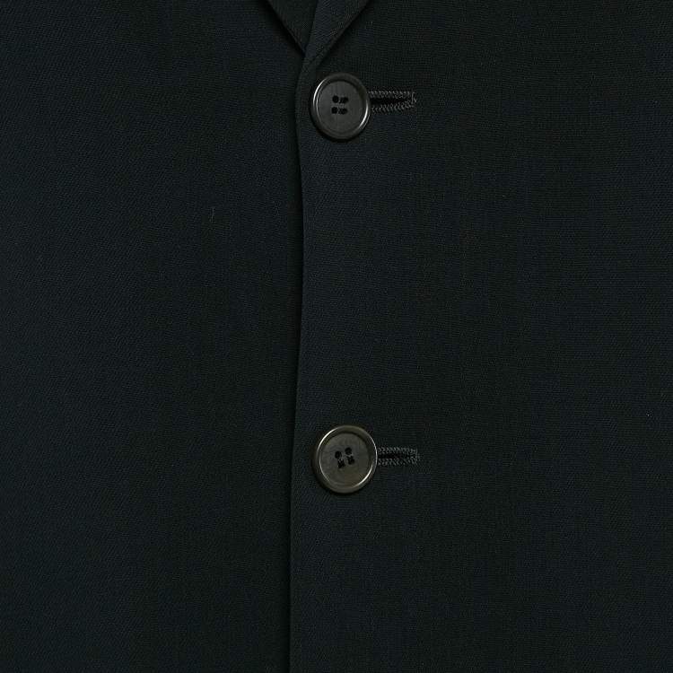 Pre Owned Giorgio Armani Black Wool Single Breasted Blazer S