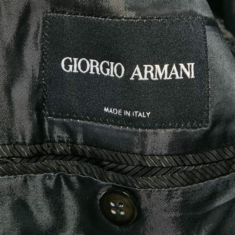 Pre Owned Giorgio Armani Vintage Black Velvet Pants Suit XXL/XXXL 