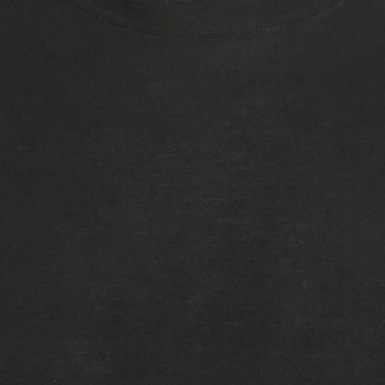 Pre Owned Giorgio Armani Icon Black Jersey Round Neck T-Shirt M