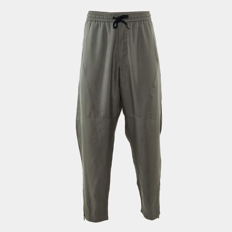 Pre Owned Giorgio Armani Grey Crepe Trousers XXL