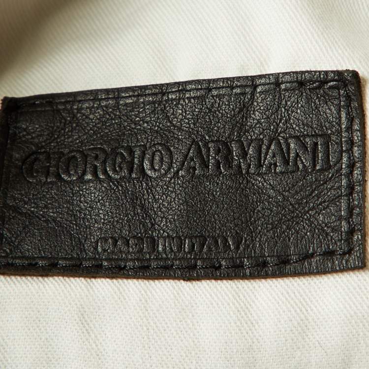 Pre Owned Giorgio Armani Beige Hemp Bermuda Shorts XL