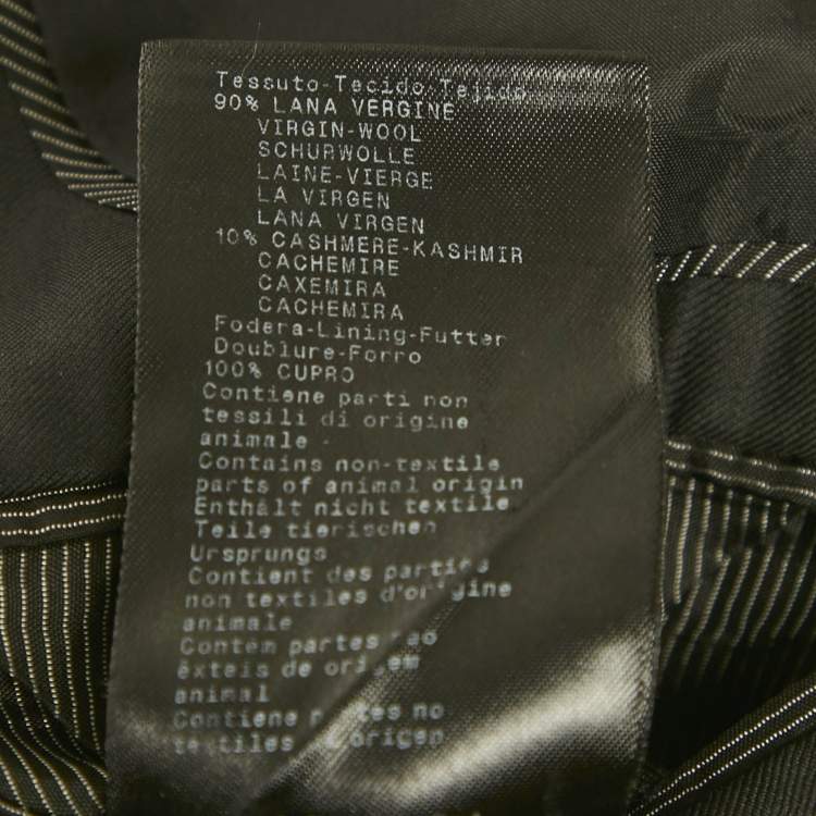 مملوكة مسبقًا Giorgio Armani Black Wool Regular Fit Suit L