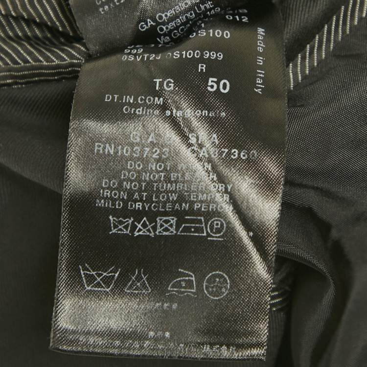 مملوكة مسبقًا Giorgio Armani Black Wool Regular Fit Suit L