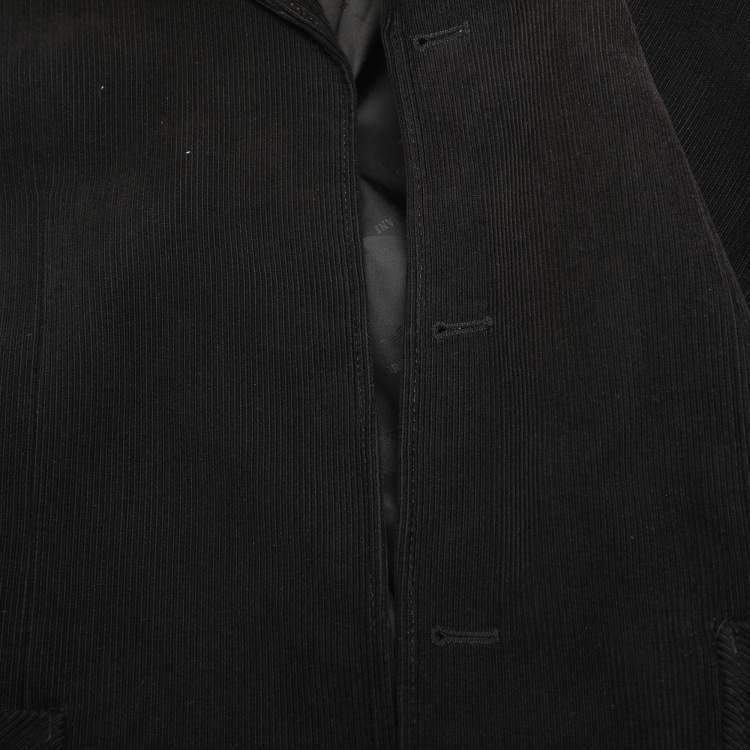 Pre Owned بليزر جورجيو أرماني أسود صوف صدريّة واحدة مقاس كبير جدًا (إكس إكس لارج)