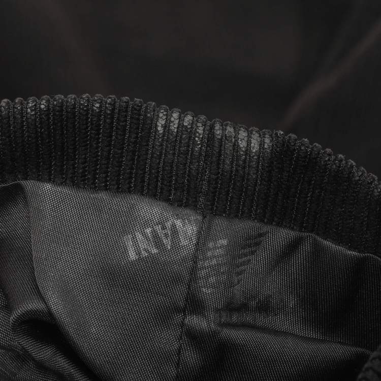 Pre Owned بليزر جورجيو أرماني أسود صوف صدريّة واحدة مقاس كبير جدًا (إكس إكس لارج)