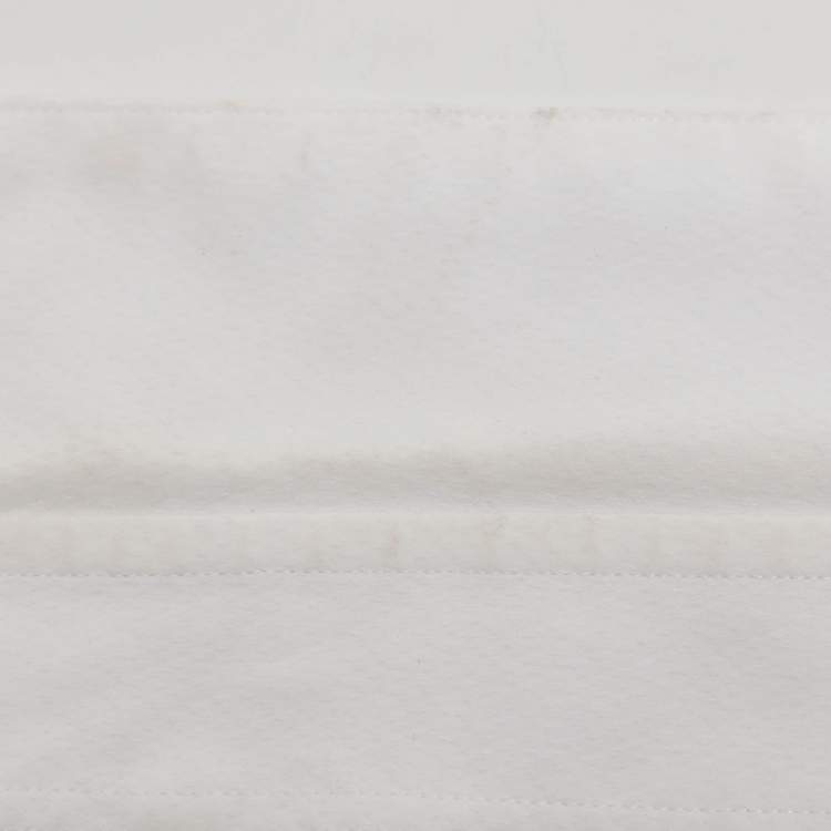 Pre Owned قميص جورجيو أرماني قطن مرن أبيض بأكمام طويلة مقاس كبير جداً