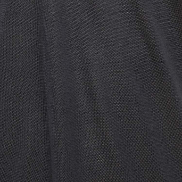 Pre Owned Giorgio Armani Navy Blue Pique Polo T-Shirt M