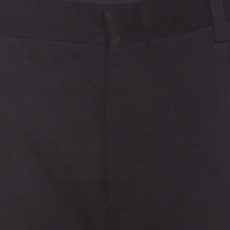 Pre Owned Giorgio Armani Black Stretch Jersey Trousers XL 