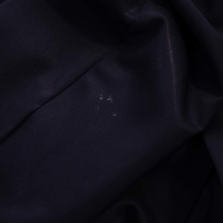 Pre Owned Giorgio Armani Navy Blue Wool Super 150's Button Front Blazer XXL