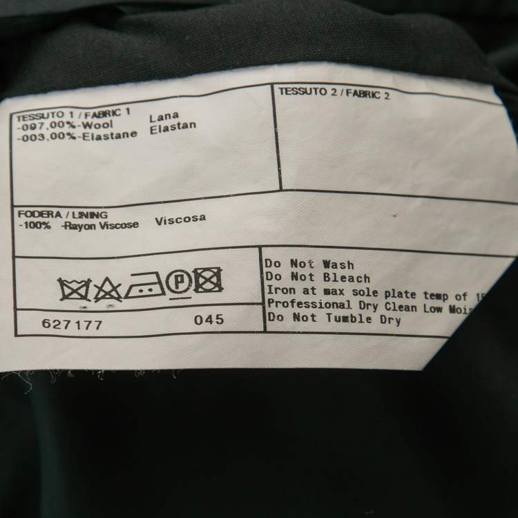 Pre Owned Armani Collezioni Charcoal Grey Wool Single Breasted Blazer L
