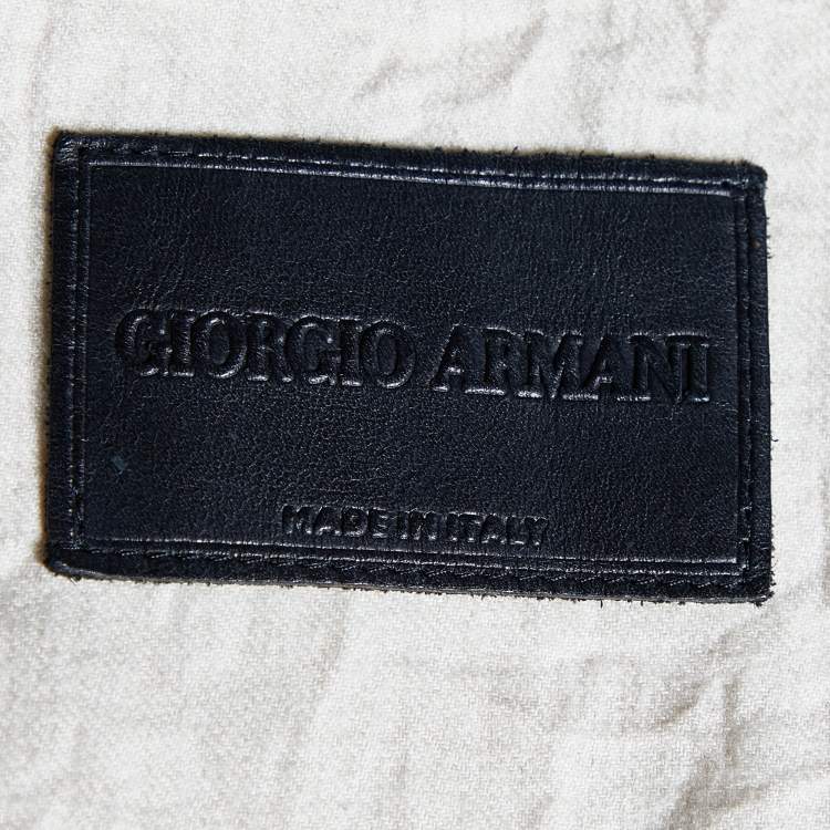 Pre Owned Giorgio Armani Dark Grey Virgin Wool Double Breasted Blazer S