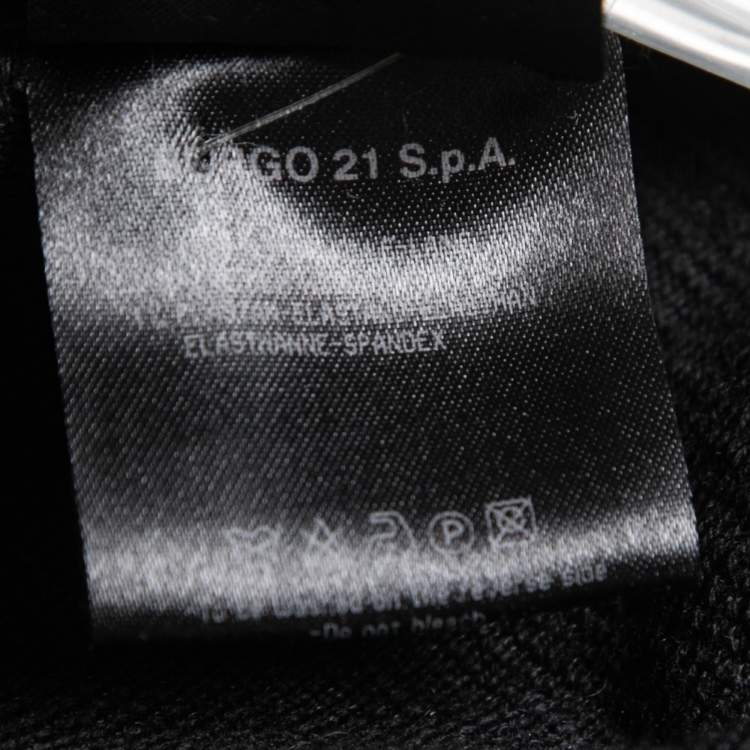Pre Owned Giorgio Armani Vintage Black Textured Wool Button Front  Jacket XL