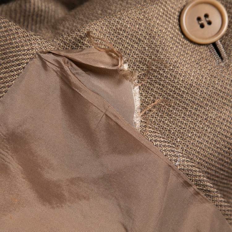 Pre Owned Giorgio Armani Vintage Brown Wool Single Breasted Blazer XL