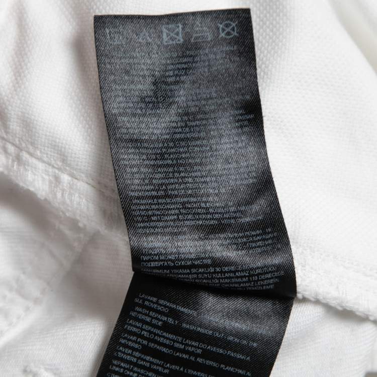 Pre Owned Giorgio Armani White Denim Regular Fit Jeans L/ Waist 36"