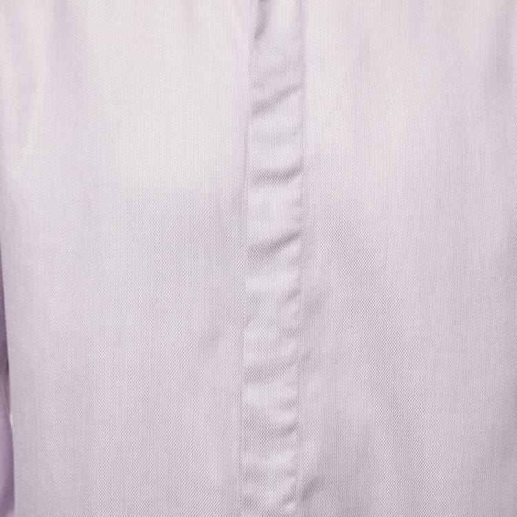 Pre Owned Giorgio Armani Purple Cotton Button Front Shirt M