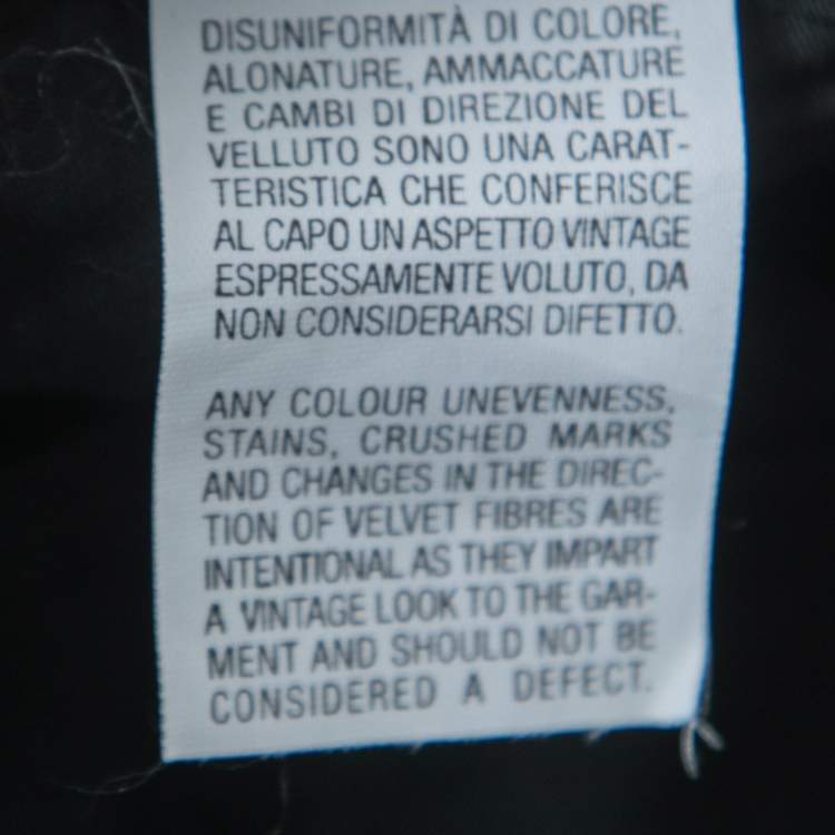 Pre Owned Giorgio Armani Dark Blue Corduroy Trousers L