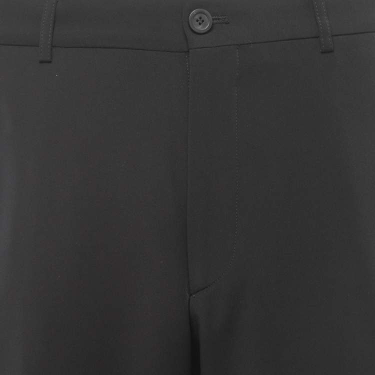 Pre Owned Giorgio Armani Black Linen Blend Tailored Pants XXL