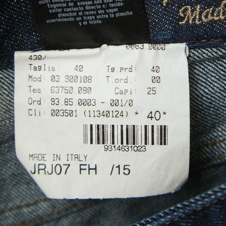 Pre Owned Giorgio Armani Dark Blue Denim Straight Fit Jeans 3XL Waist 38"