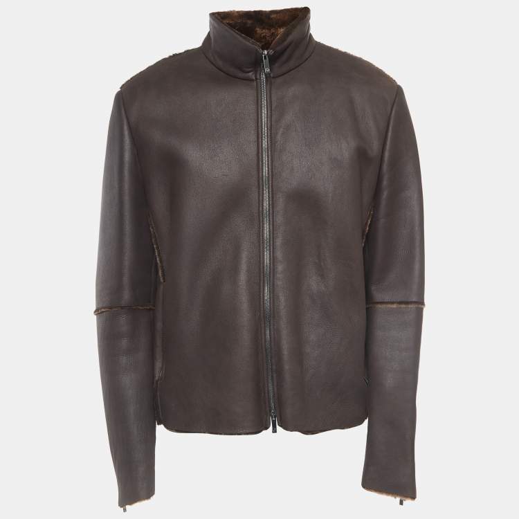 Armani fur 2024 jacket mens