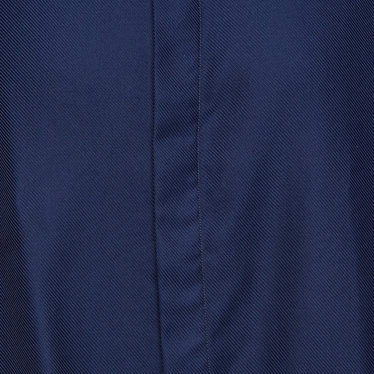 Pre Owned Giorgio Armani Navy Blue Cotton Shirt 4XL