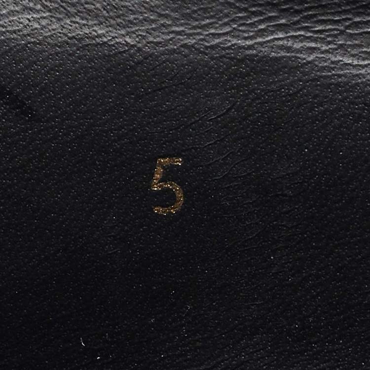 Pre Owned Giorgio Armani Black Leather Loafers Size 39