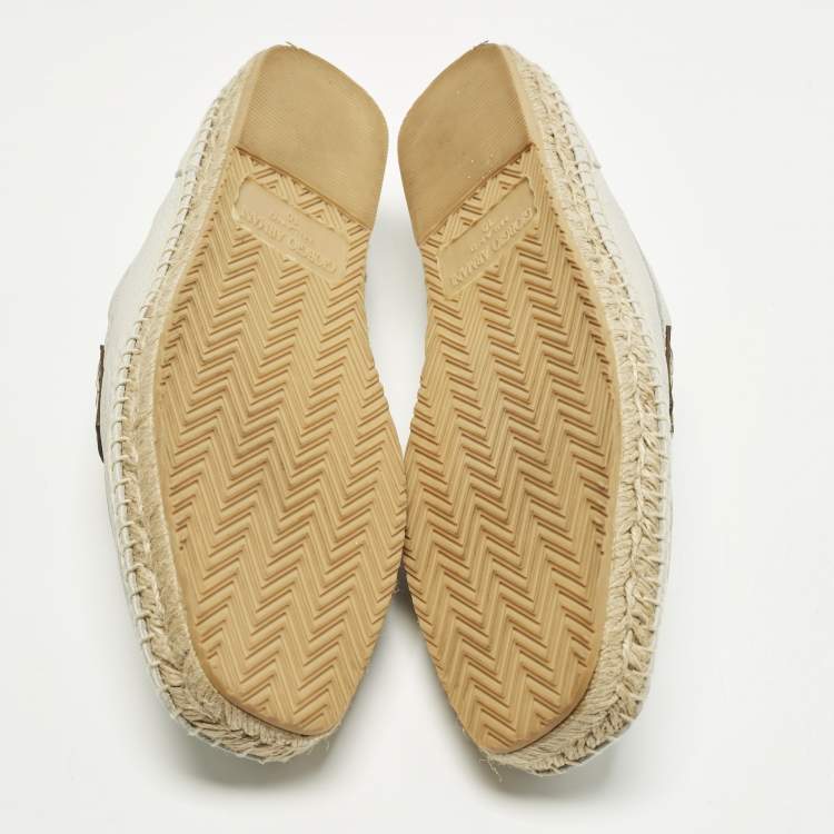 Pre Owned Giorgio Armani Size 44 Grey Croc Embossed Leather and Leather Loafers