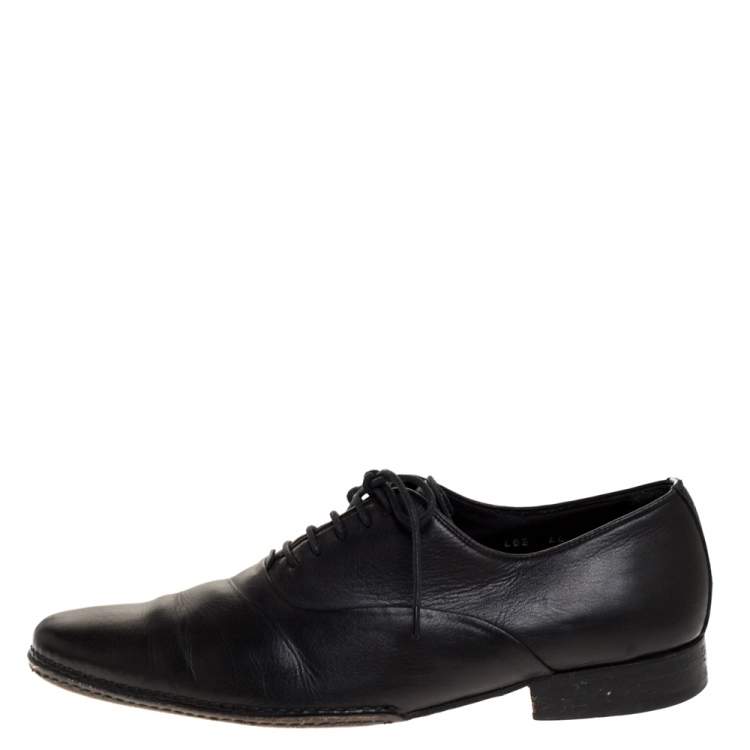 Giorgio Armani Black Leather Lace Up Oxford Size 44 Giorgio Armani