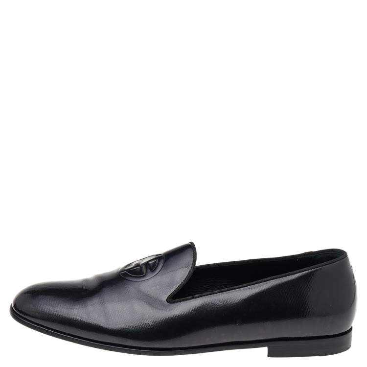 Giorgio Armani Black Patent Leather Smoking Loafers Size 43 Giorgio Armani  | TLC