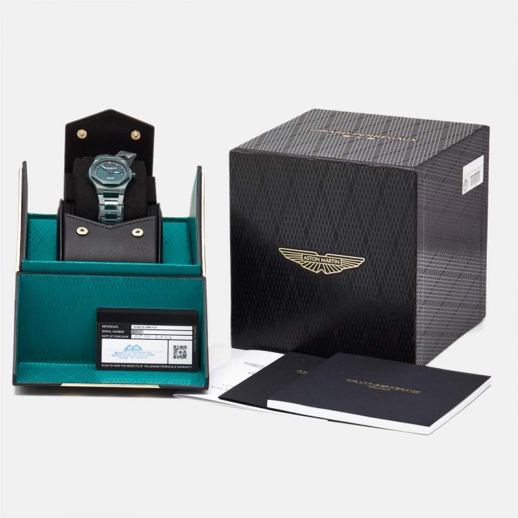 Pre Owned Girard Perregaux Green Ceramic Titanium Laureto Aston Martin Edition 81005-32-3080-1CX Men's Wristwatch 38 mm